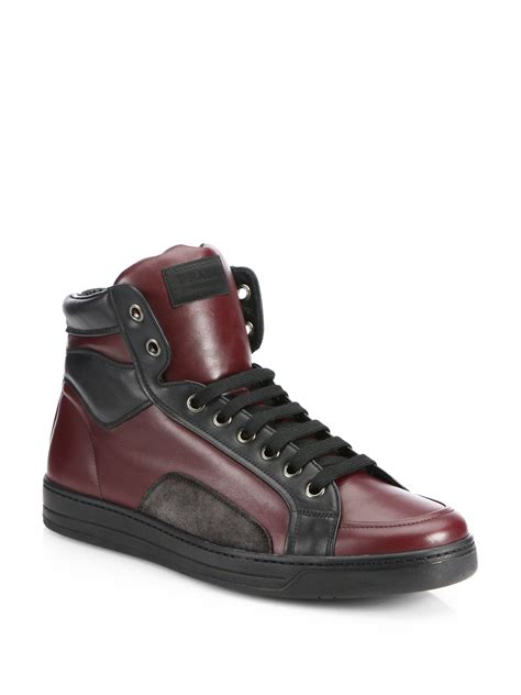 prada men's high sneakers|prada suede sneakers men.